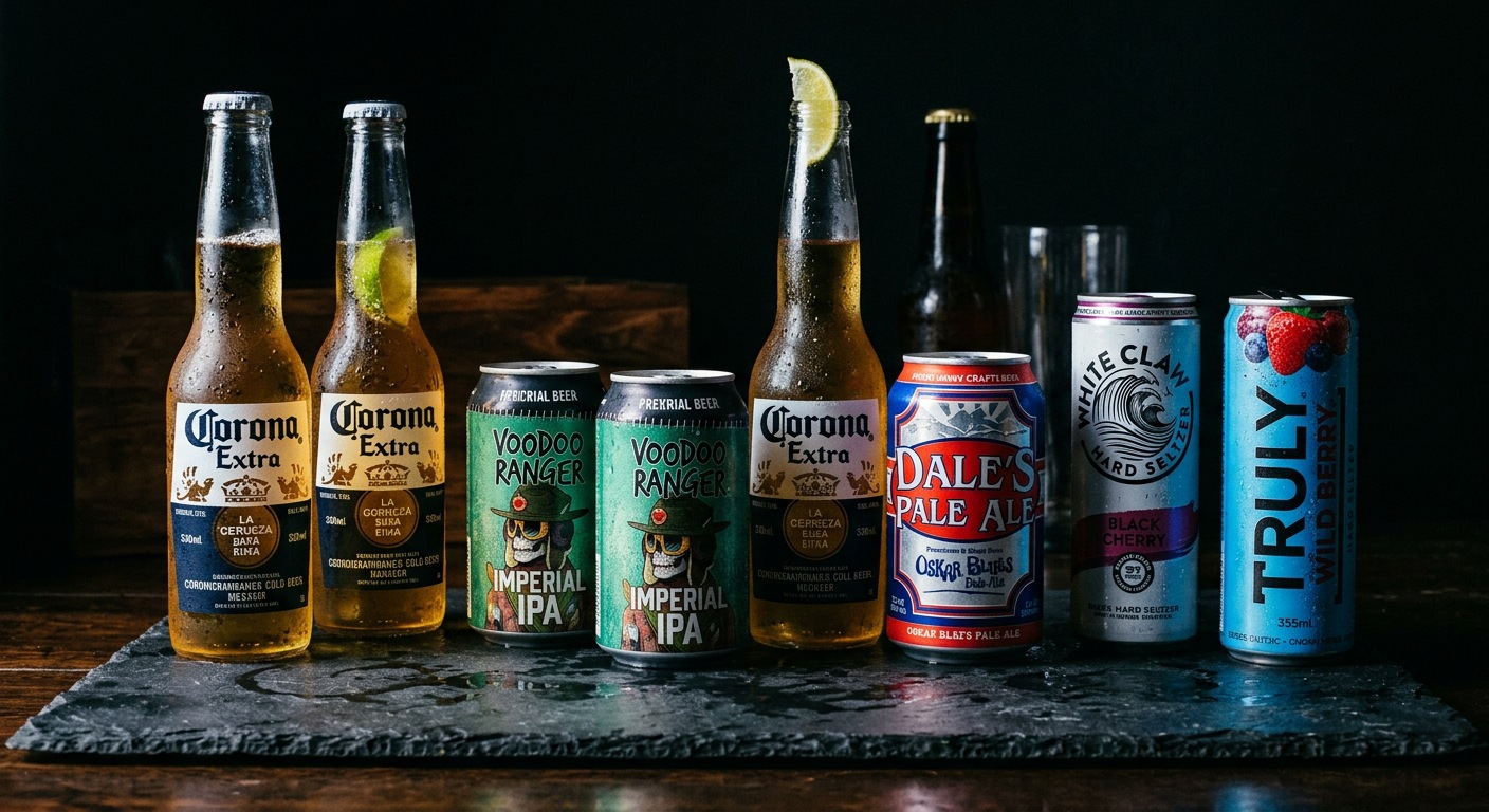 Beer and seltzer selection